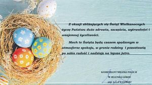 Życzenia Komendanta Miejskiego Policji w Jeleniej Górze z okazji Świąt Wielkanocnych