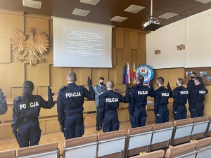 Uroczyste ślubowanie nowo przyjętych policjantów