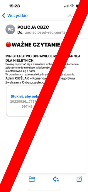 Oszuści podszywają się pod kierownictwo Polskiej Policji