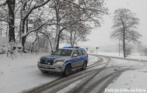 radiowóz na drodze