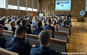 Odprawa służbowa jeleniogórskiej policji