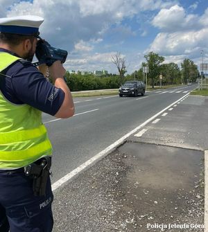 Policjant podczas działań