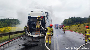 Pożar pojazdu DAF