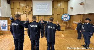 Uroczyste ślubowanie nowo przyjętych policjantów