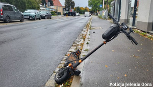 zdarzenie  z udziałem użytkownika hulajnogi