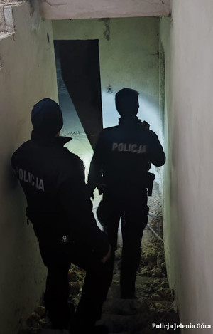 Policjanci podczas akcji