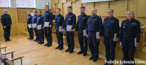 Komendant wraz z funkcjonariuszami