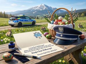 Życzenia Komendanta MIejskiego Policji w Jeleniej Górze z okazji Świąt Wielkanocnych