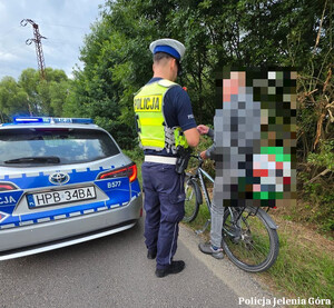 Policjanci podczas kontroli