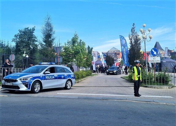 Policjanci podczas zabezpieczenia Forum Ekonomicznego