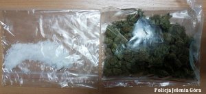 Marihuana i metamfetamina zabezpieczone przez jeleniogórskich policjantów